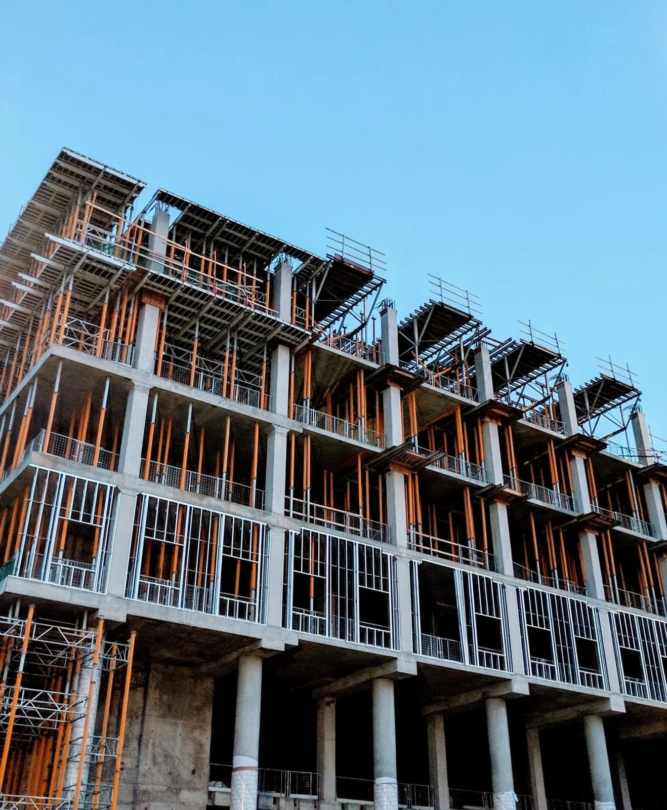 Commercial concrete building under construction — the kind of job site Action Fastenings supports